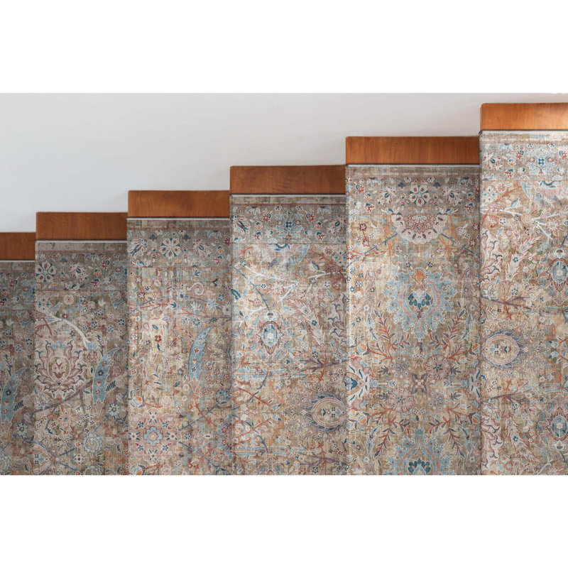 Tapis d'escalier Asha Emilia, Tapis de couloir 2 pi 3 po x 3 pi