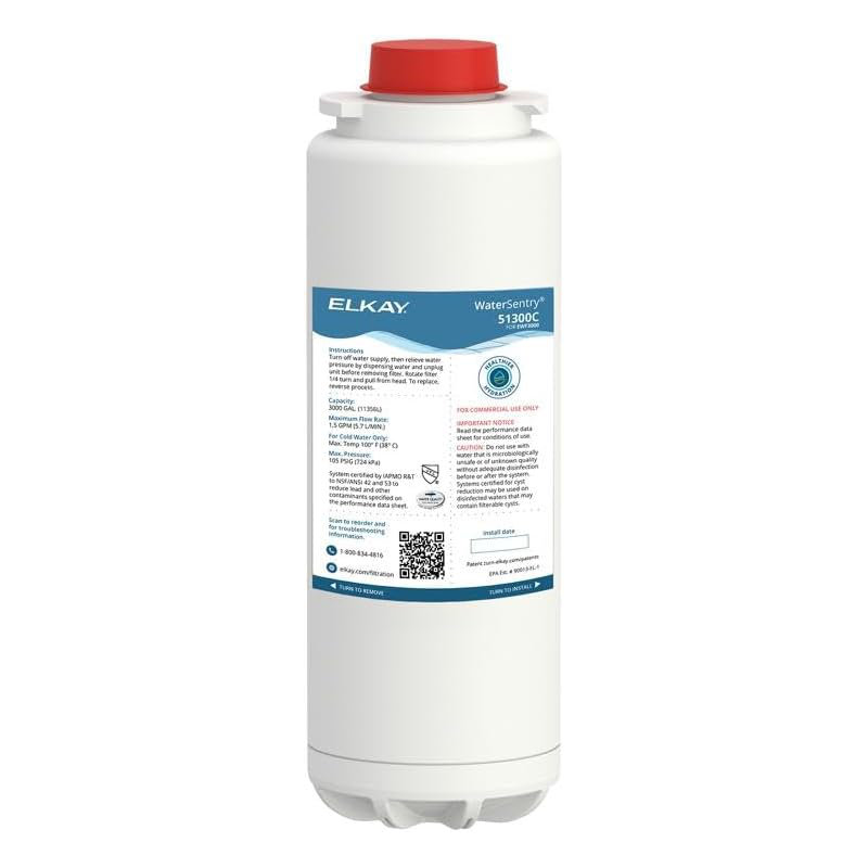 Filtre de rechange Elkay 51300C WaterSentry Plus (remplisseur de bouteilles), simple