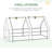 Portable Mini Greenhouse 6' X 3' White Outdoor With - Two Layer Pe Cover And Strong Steel Frame Assembly Structure