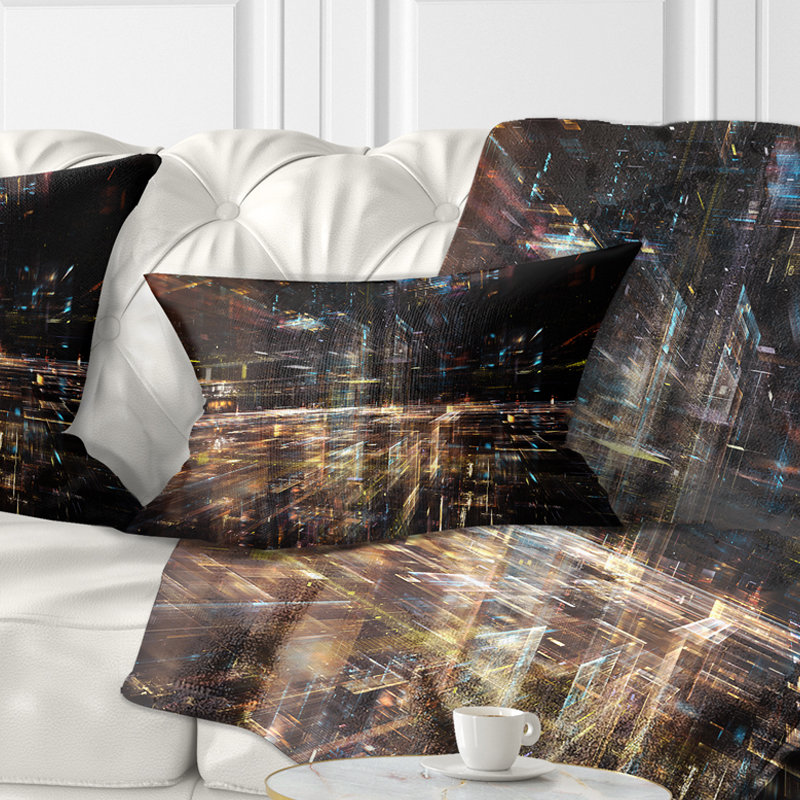 Coussin Glow of Technology - imprimé abstrait