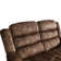 Natane 63.8" Wide Contemporary Super Soft Brown Microfiber Manual Reclining Loveseat Sofa with Pillow Top Arms