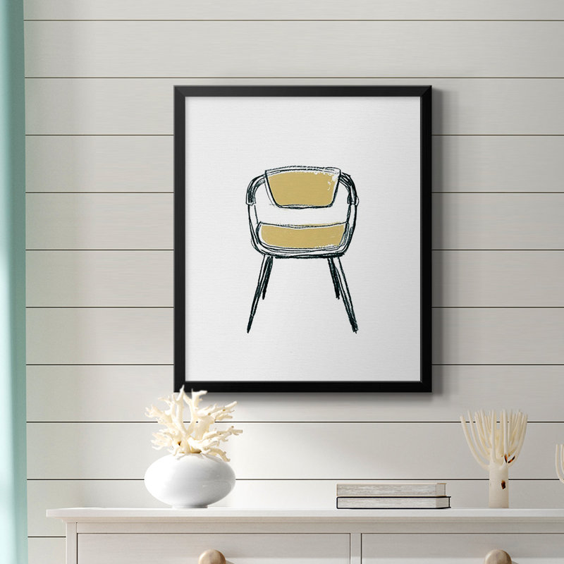 Toile encadrée de qualité supérieure «Take a siège II» - prête à être accrochée, Noir, H 24 po x l 20 po