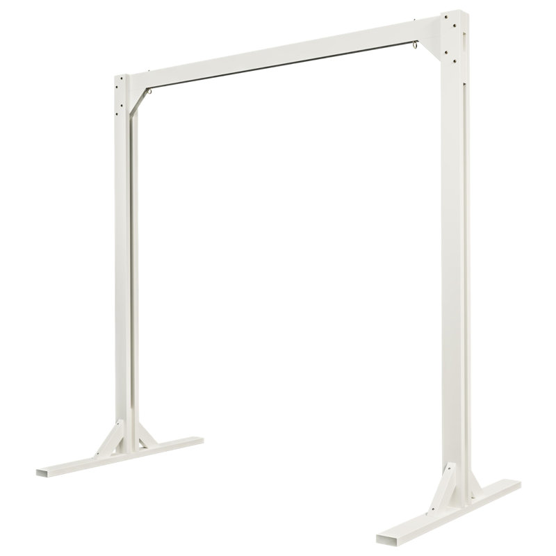 Balancelle en bois massif Reilika, Peinture blanc pur