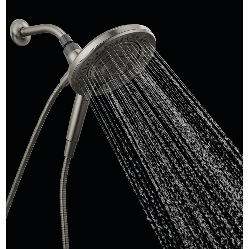 7-Spray In2ition Dual Shower Head with Handheld Spray, Handheld Shower Head with Hose, Satin Nickel