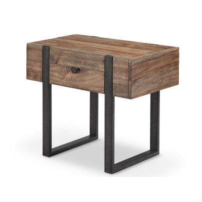 Ralls Solid Wood Top End Table with Storage