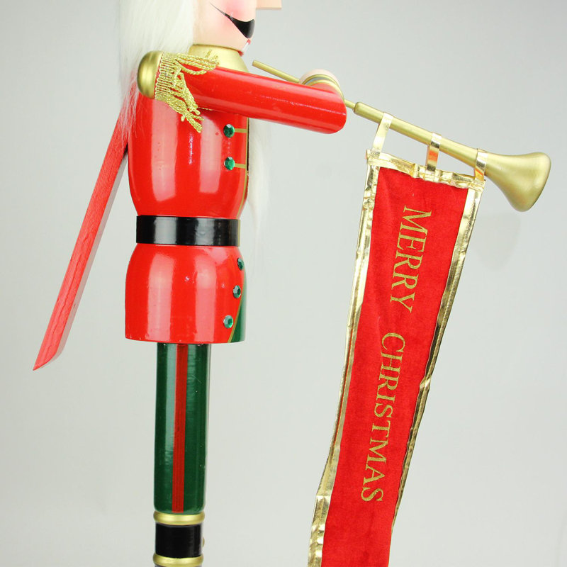 Casse-noisette de noël décoratif en bois avec bannière