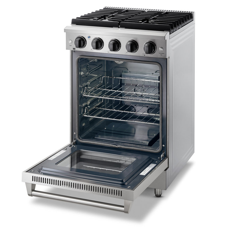 Thor Kitchen 24" 3.73 Cubic Feet Smart Natural Gas Free Standing Range with 4 Burners