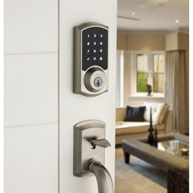 Verrou électronique 10 entrées sans clé smartcode, Nickel satiné