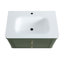 Meuble-lavabo flottant mural de 30 po avec lavabo en acrylique intégré, tiroirs à queue d'aronde à fermeture en douceur et options à deux poignées en vert antique-1984715432