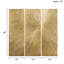 3 art mural en résine - moderne peint à la main avec un éclat doré métallique, magnificence dimensionnelle pour l'intérieur, présentoir