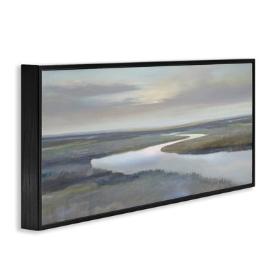 Foggy Riverbend Atmosphere Framed Giclee, design by Christy McKee