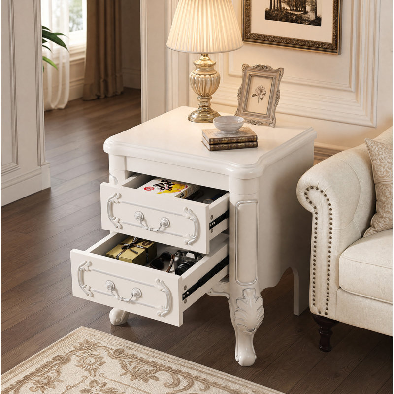 Table de chevet Jabori, Blanc