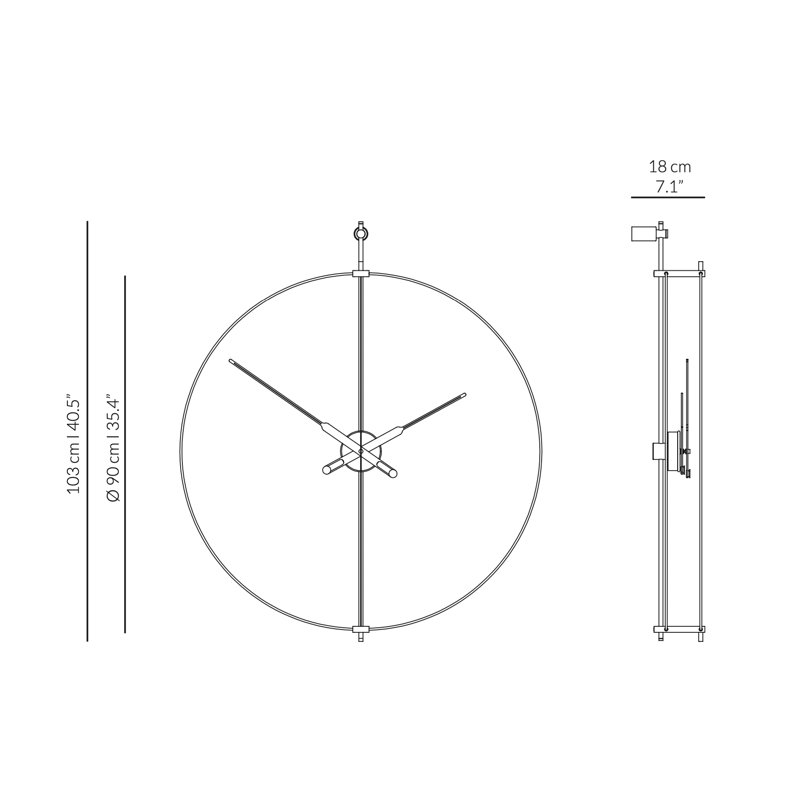 Barcelona Wall Clock, Gold