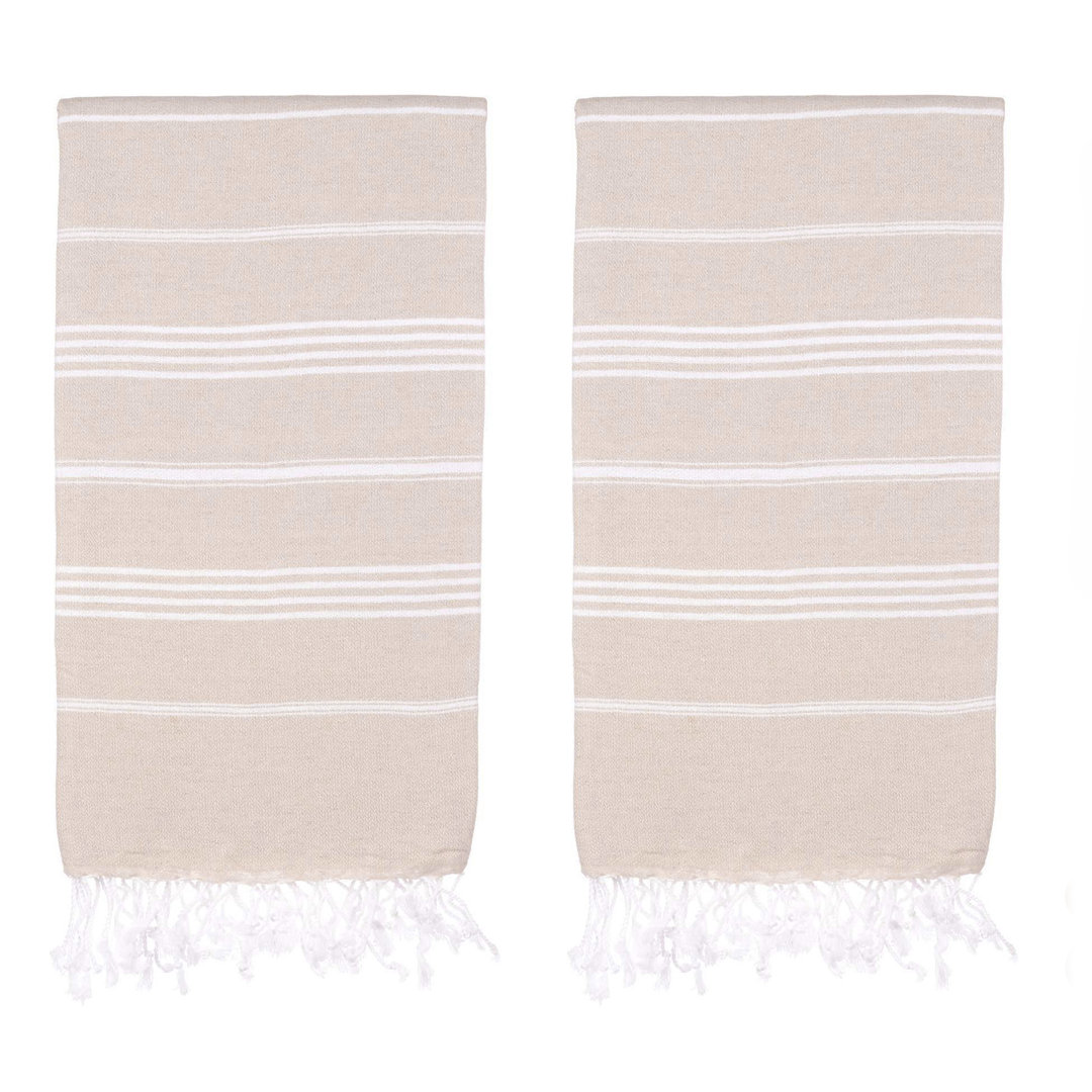 Berenice 100% Cotton Lightweight Beach Towel (Set of 2) Dovecove