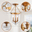 Lytell 12.4" 3-Light Semi-Flush Mount Ceiling Light-135440821