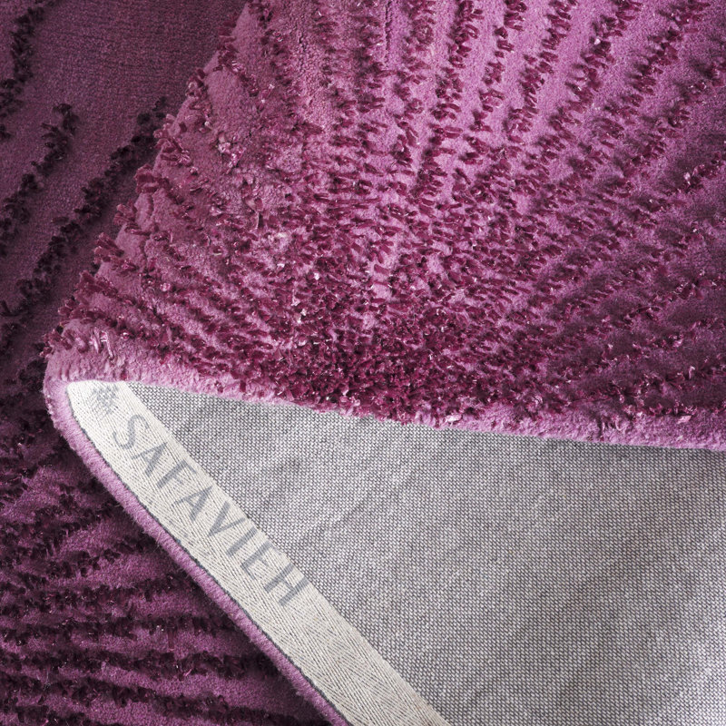 Amier Hand Tufted Wool And Viscose Floral Rug, Rectangle 5' x 8'