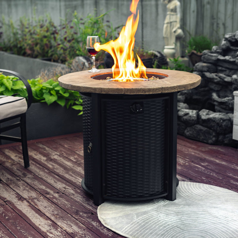 Round Fire Pit Table Propane Fire Table