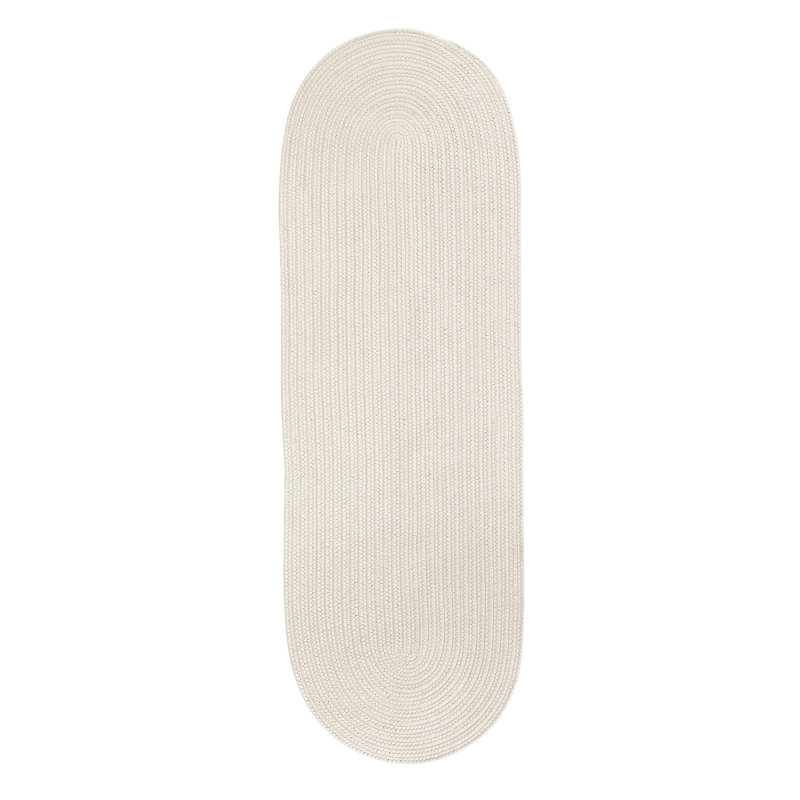 Tapis intérieur / extérieur Audryanna - blanc, Ovale 2 pi x 7 pi