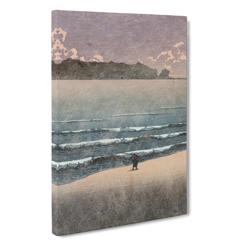 Shichirigahama Seven Mile Beach by Hasui Kawase - Wrapped Canvas Painting, 50cm H x 35cm W x 3cm D