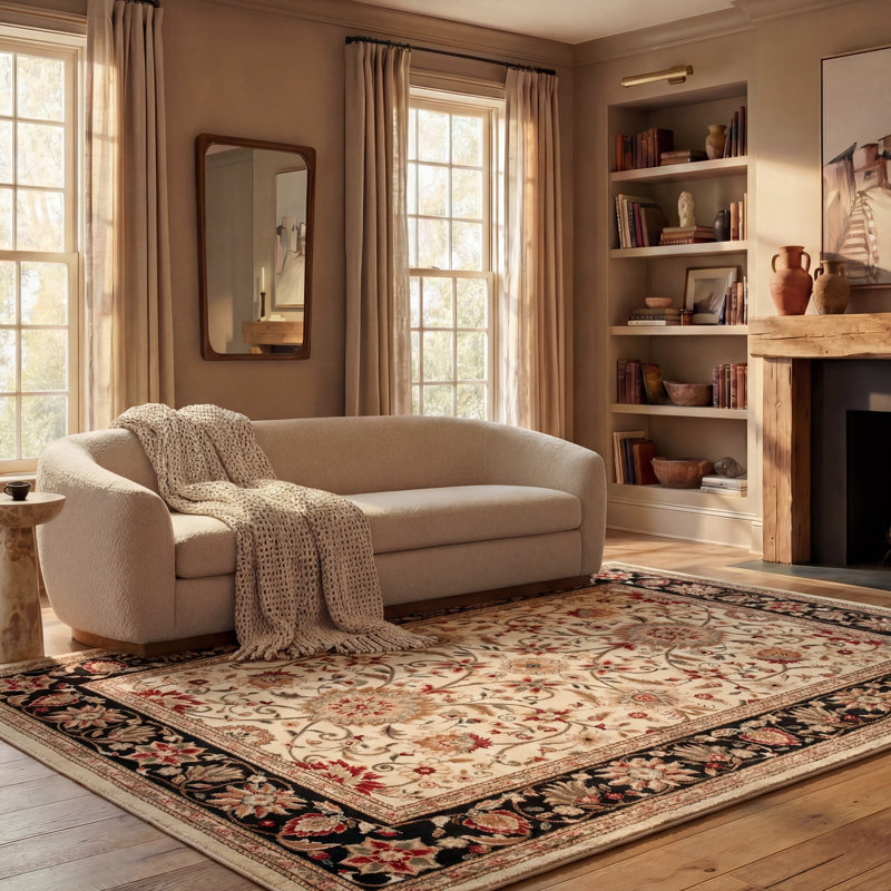 Tapis oriental Klose Performance, Ivory/Black, Rectangle 8 pi x 11 pi