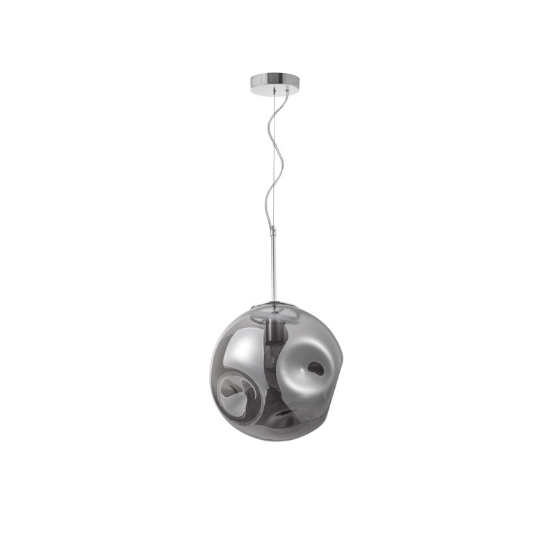 1 - Light Single Pendant, Chrome, Grey