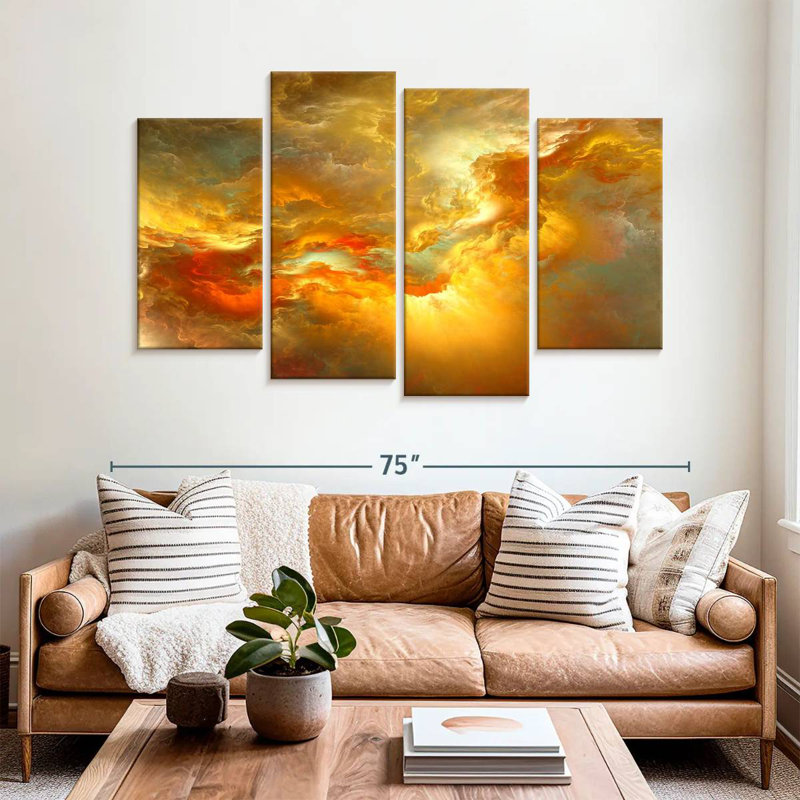 Avery Sunset Glow Abstract, H 42 po x l 68 po