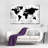 Silhouette World Map Canvas Print-92517205