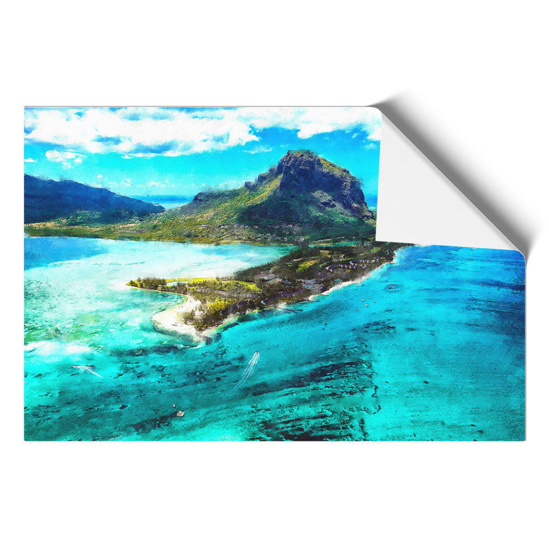 View Of Mauritius - No Frame Print, 21cm H x 30cm W x 0.1cm D