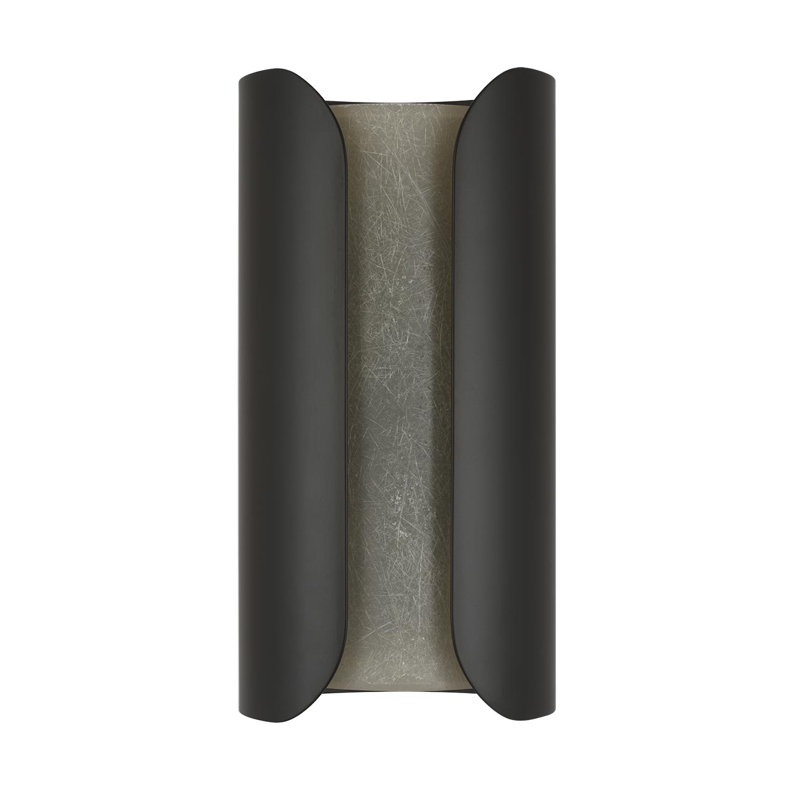 Anne-Marie Barton Armise 18" Sconce with Alabaster, Matte Carbon, 14" H x 7" W x 7.75" D