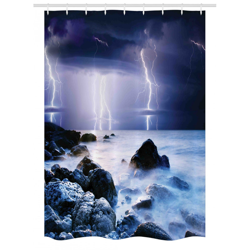Shower Curtain with Hooks Included, 54" W x 78" L