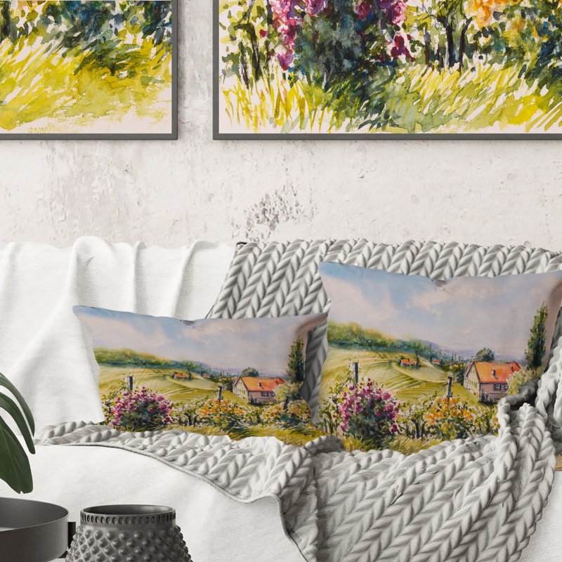 Coussin Little House In The Green Countryside - 1 Country