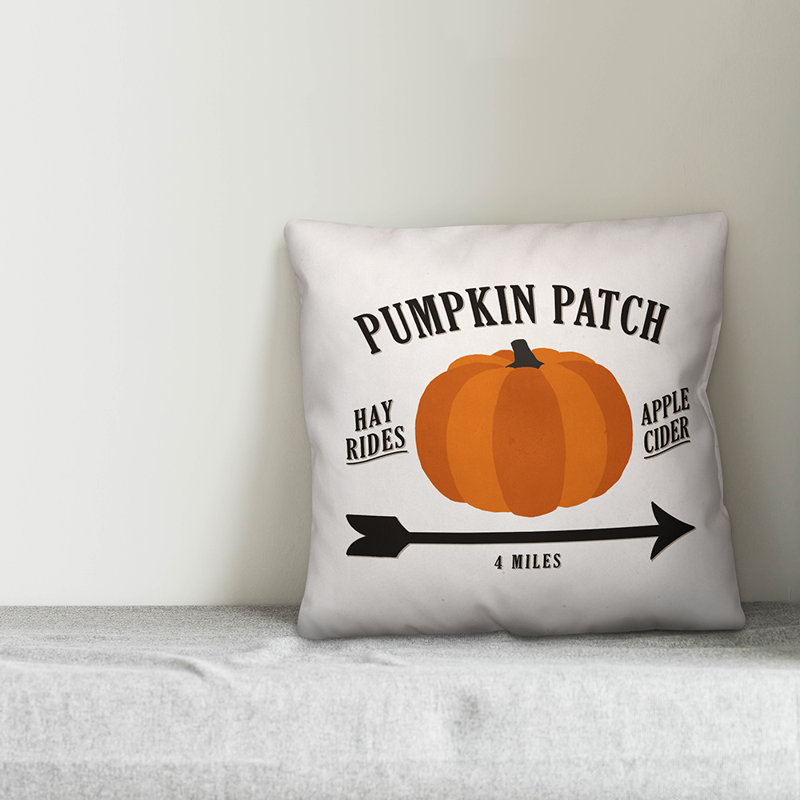  Pumpkin Patch Throw Pillow