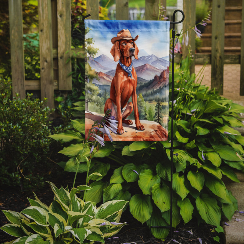 Drapeau Cowboy Welcome Garden, Redbone Coonhound