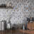 Silvleaf 12.21 in. x 13.39 in. Geometric Matte Aluminum Mosaic Tile-60816845