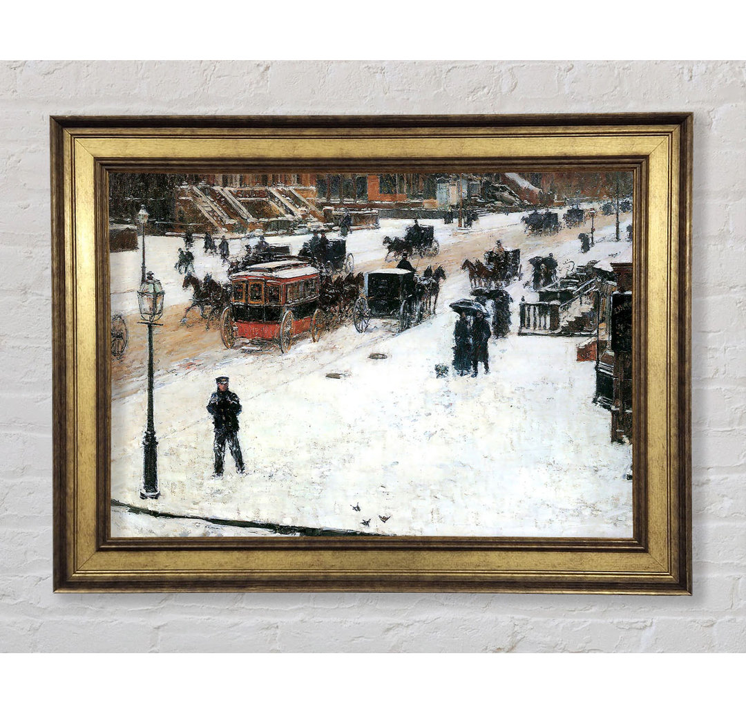 Hassam Fifth Avenue Im Winter - Einzelne Bilderrahmen Kunstdrucke