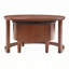 Table basse ronde gigogne cannelée avec tiroir
