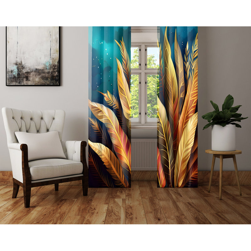 Paire de rideaux semi-transparents Aidee, L 20 po x L 82 po