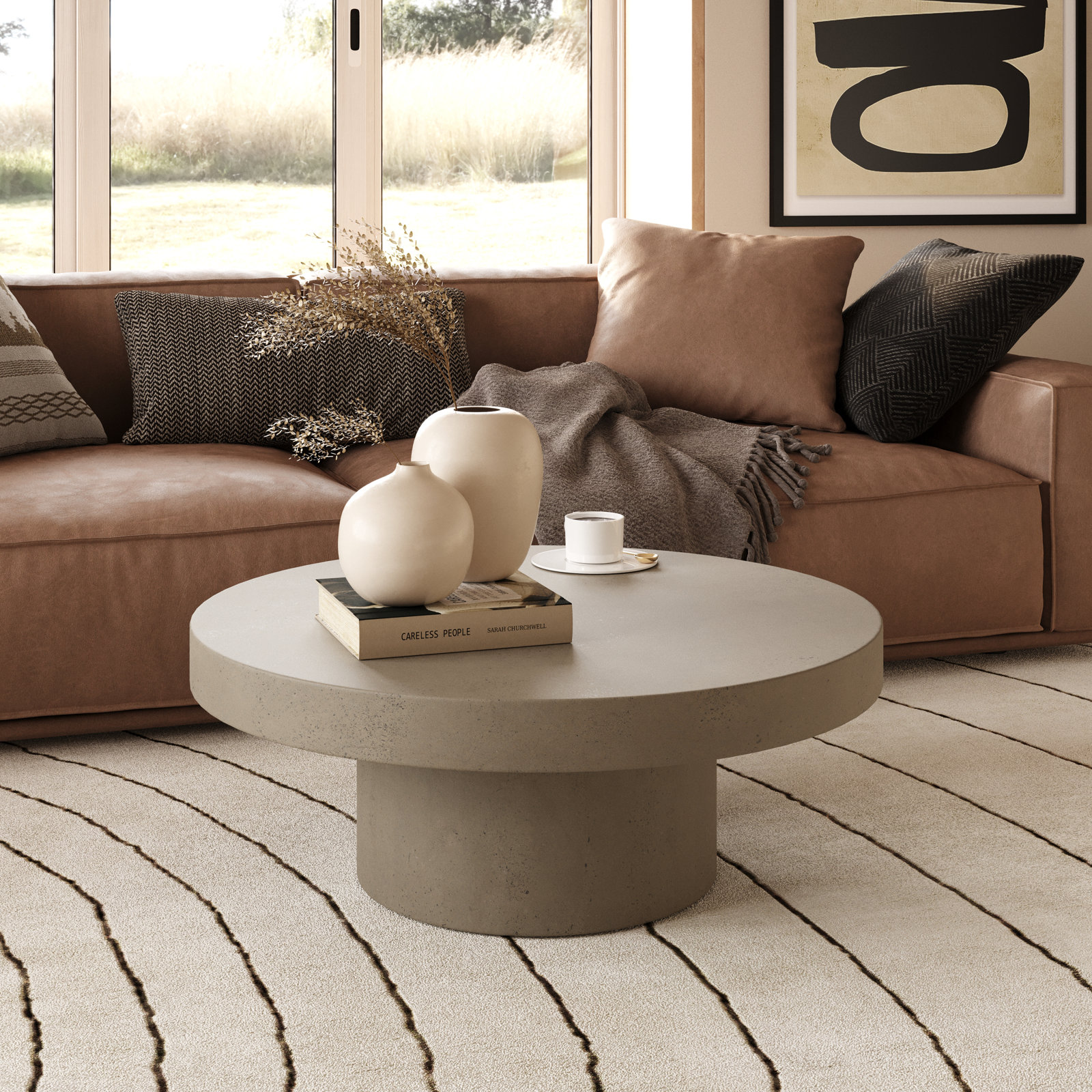 Dove 36'' Concrete Outdoor Coffee Table