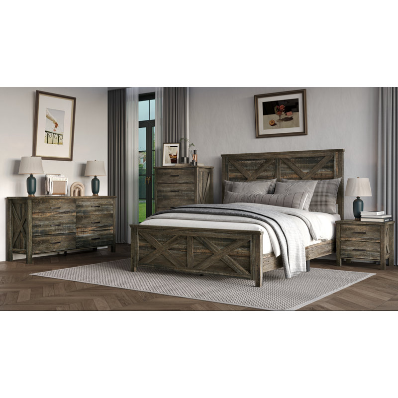 Ensemble de chambre à coucher 4 pièces Niles, Grand