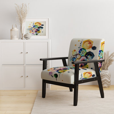 Hexagon And Circular Abstract II - Fauteuil rembourré moderne