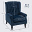 HOMCOM Wingback Accent Chair Velvet Armchair High Back-498172494
