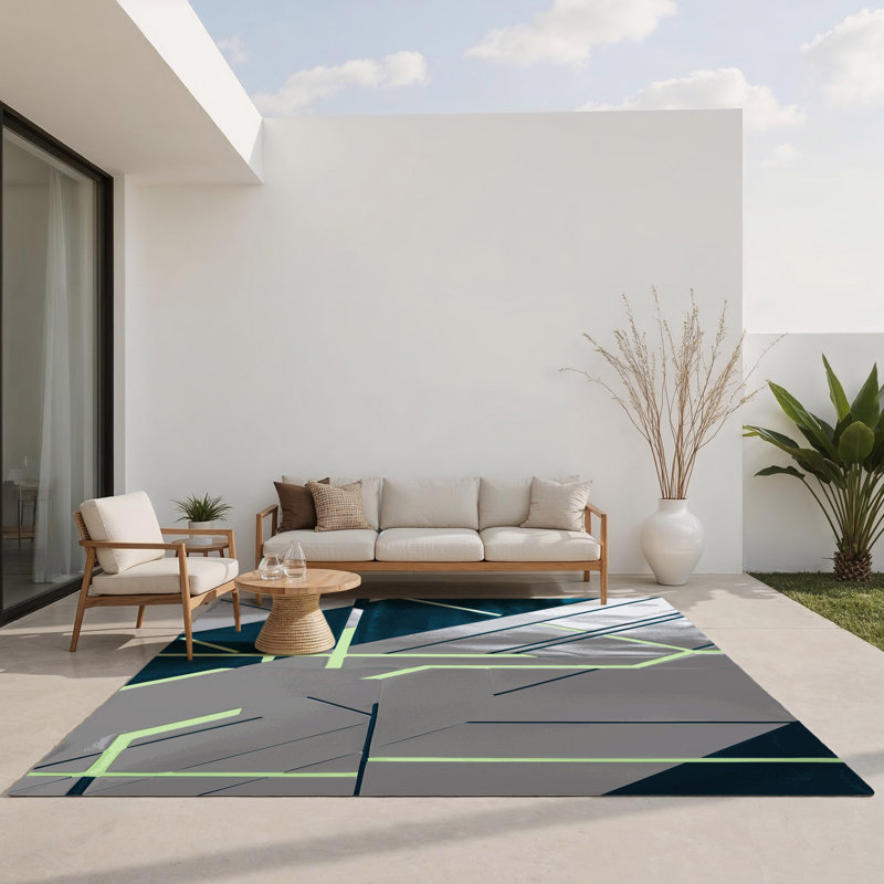 Tapis intérieur et extérieur Celestial Pulse, Rectangle 9 pi x 12 pi