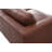 Effa Winsor Top Grain Genuine Leather Square Arm 3 Piece Sectional