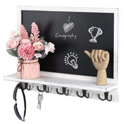 Hershal Floating Shelf with Hooks