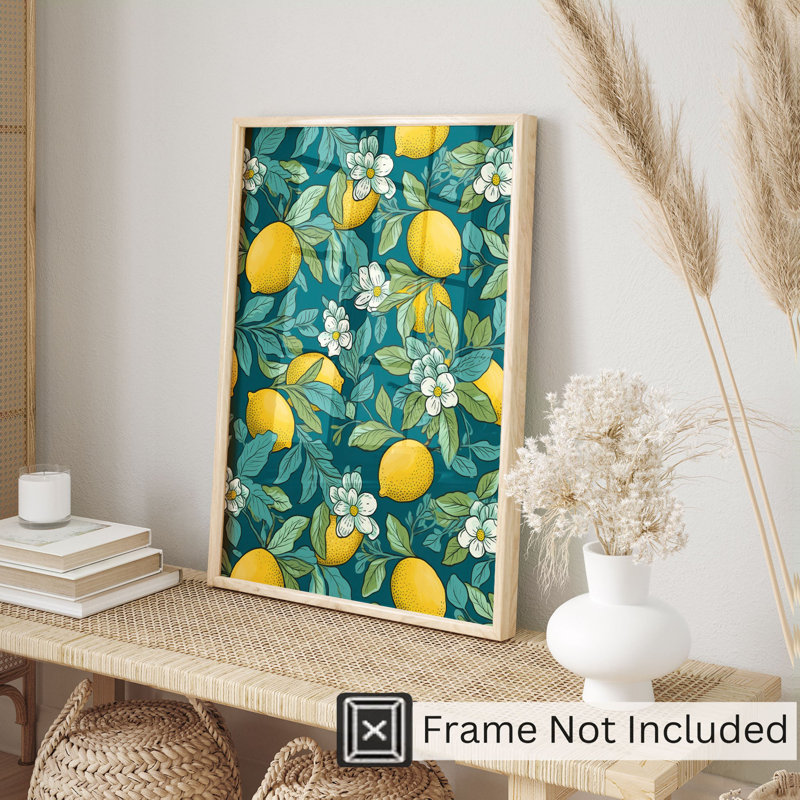 «Food and Kitchen Lemon Dreams III», reproduction d'art moderne sans cadre, H 20 po x l 16 po