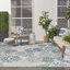 Tapis bleu / gris en polypropylène tissé à la machine Rectangle Alna-1435576376