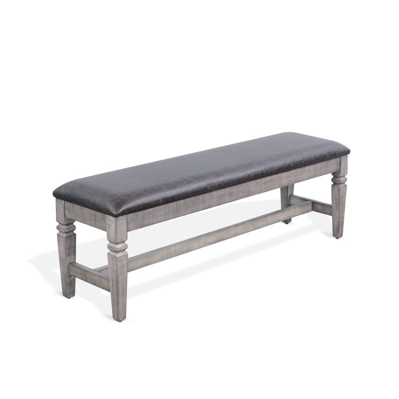 Banc en simili cuir Meriwether, Gris alpin