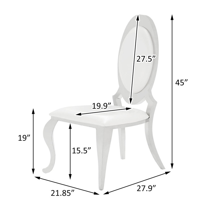 Kemia 7 - Piece Trestle Dining Set, Black, Cream, 45"H x 21.85"W x 27.9"D