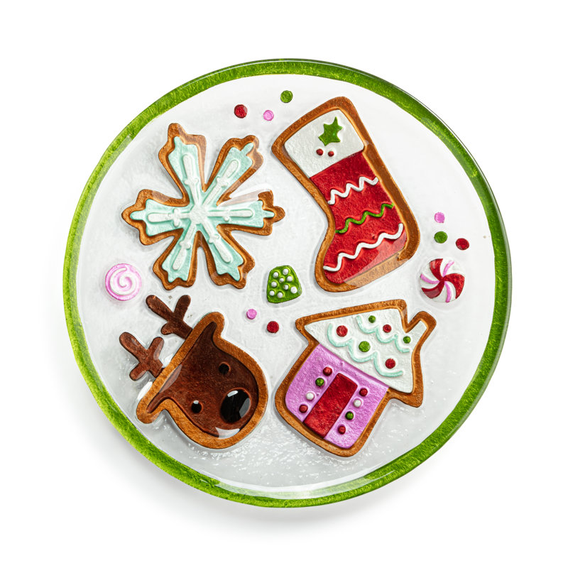 Christmas Cookie Round Plate - 11In