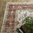 Silas Vintage Bordered Traditional Ivory/Red Washable Area Rug Mat-308640877